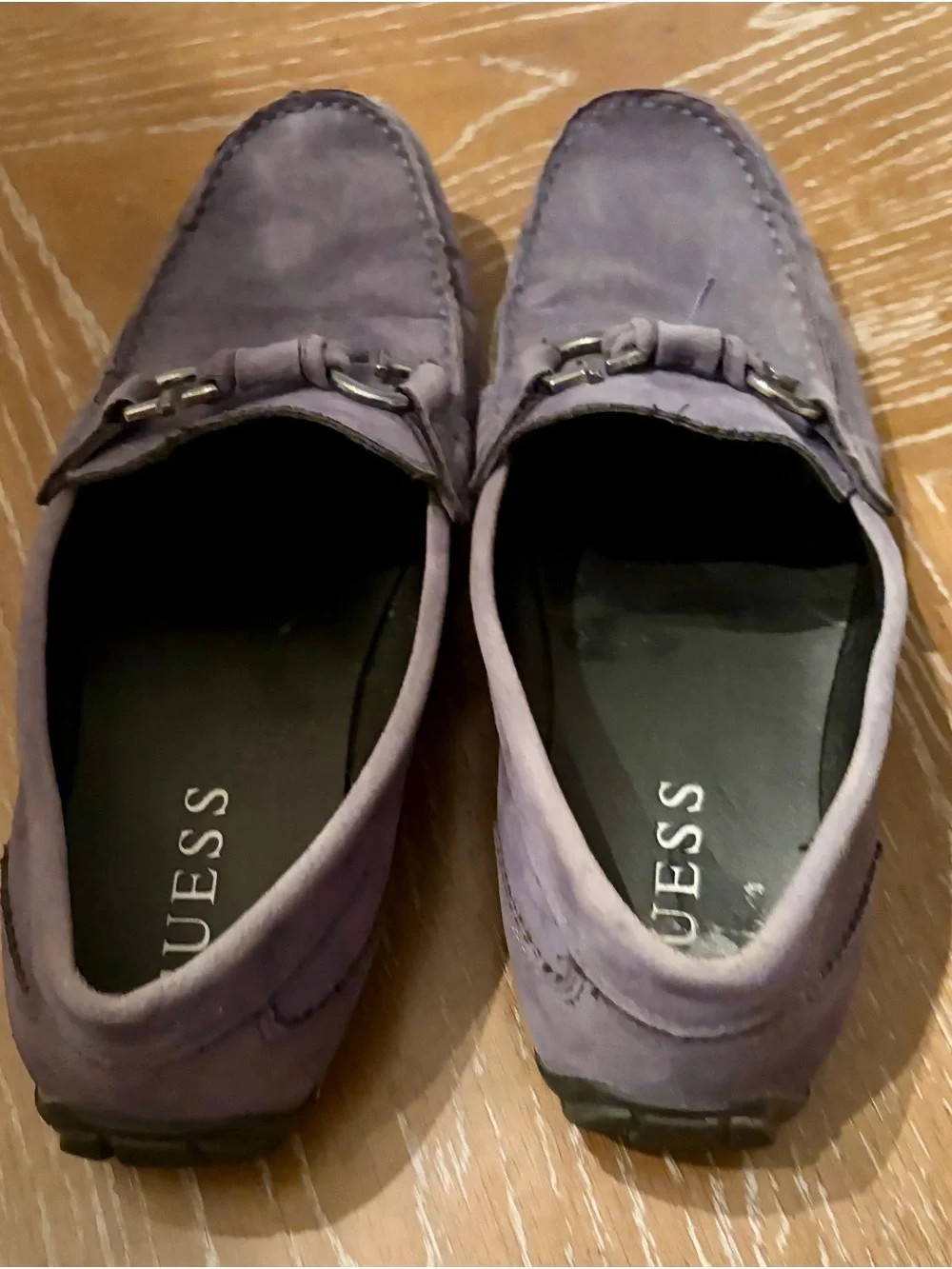 GUESS Men’s Purple Suede Bit-Loafers